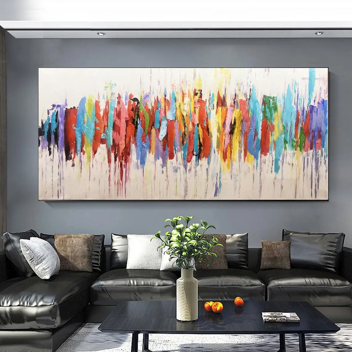 Оригинальная абстрактная ручная роспись маслом на холсте Красочные Висячие