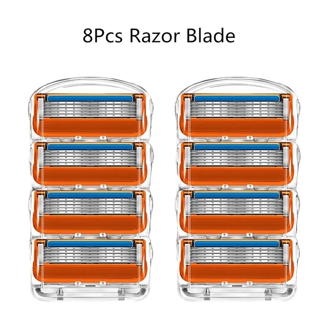 

8pcs/set Razor Blades For Men 5 layer facial care shaver shaving blades