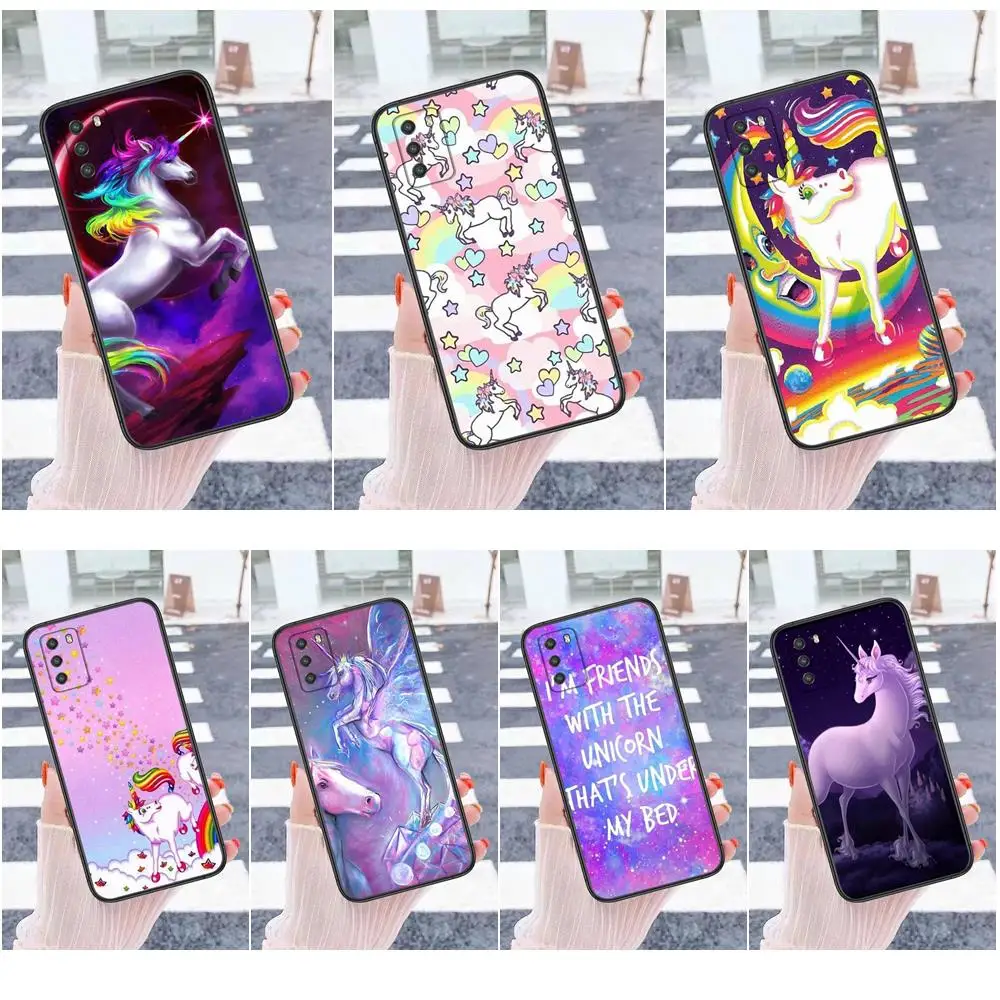 

Soft Phone Accessories Freestyle Cartoon Colorful Horse Unicorn For Samsung Galaxy A50S A51 A52s A53 A60 A6S A70 A70S A71 A72
