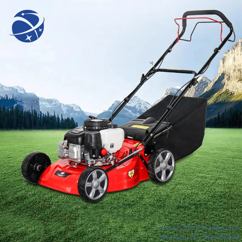 

YYHC 170CC 196CC 4.0KW/5.5KW Gasoline Lawn Mower Four Stroke Hand Push High-Power Orchard Weeding Lawn Trimming Machine Brush Cu