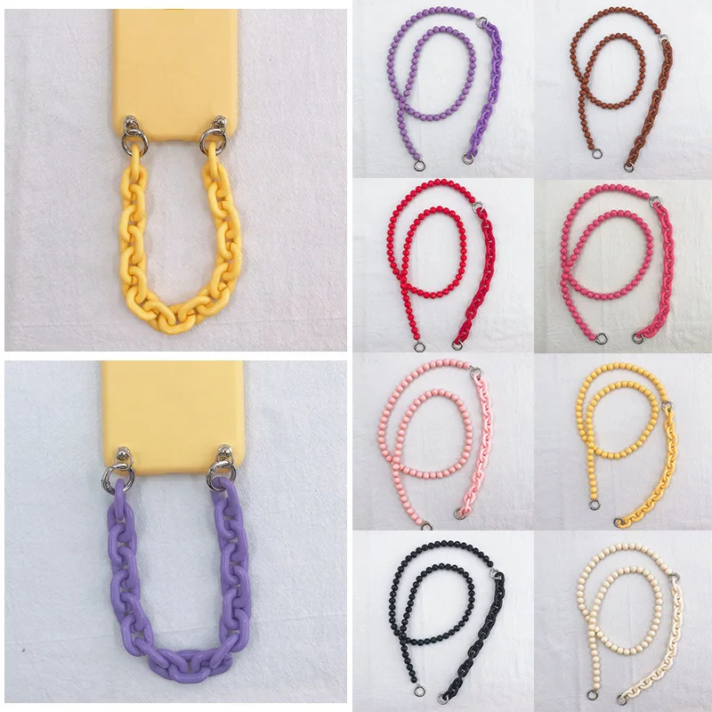 

New Hand Chain Mobile Phone Case Chain Crossbody Chain Shoulder Bag Hand Chain Handbag Strap Detachable Two-in-one Plastic DIY