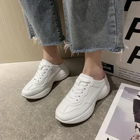 womens casual half drag sneakers vulcanized shoes 2022 autumn thick soled running shoes fashion white beige womens shoes