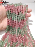quality natural stone red green strawberry crystal quartz round loose beads 15 strand 6 8 10 12 mm pick size for jewelry making