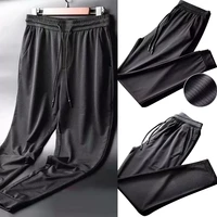 mens casual pants fitness pants sports pants quick drying breathable ice silk pants straight pants thin section hot sale