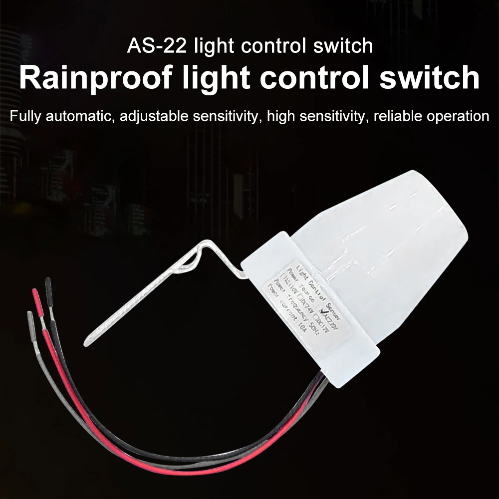 

Automatic Auto On Off Photocell street Light Switch AC220V 50-60Hz 10A Photo Control Photoswitch Sensor Switch Light Controller