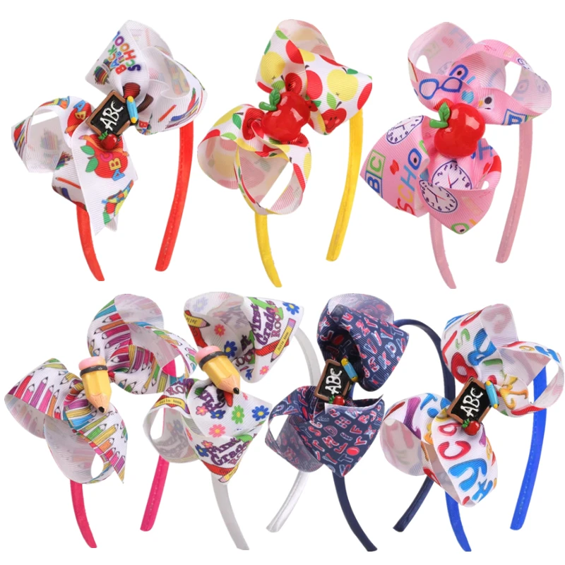 

Обруч для волос с бантом «назад в школу», 10 шт./лот