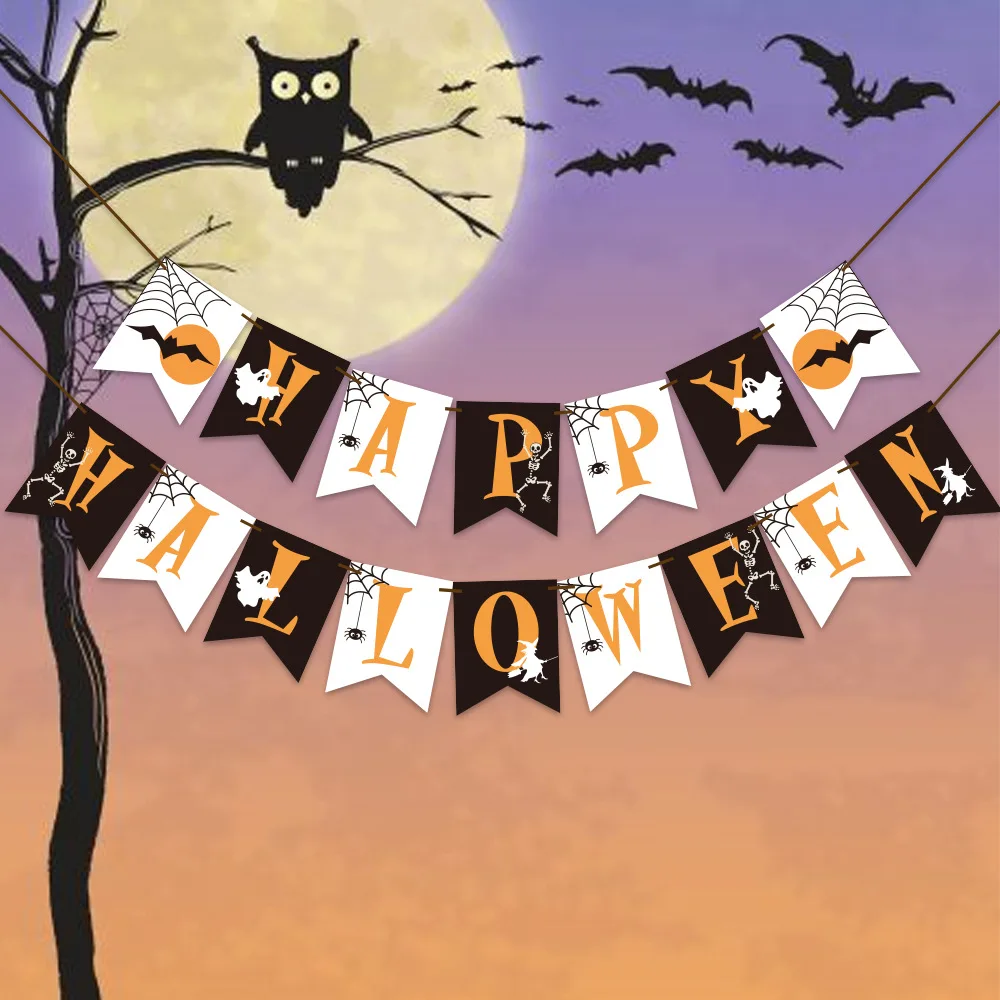 

Бумажный баннер на Хэллоуин, призрак, хеллоуин, Декор, Детские сувениры, креативный подарок, украшение «сделай сам», Хэллоуин, декор для вече...