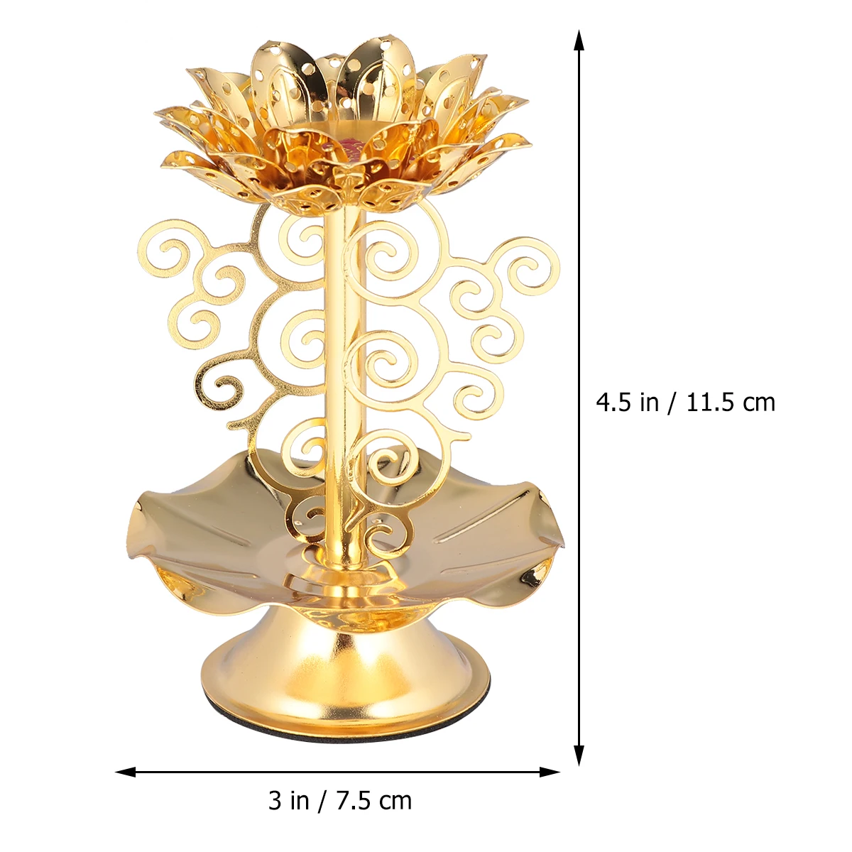 Держатель Лотос Золото Дивали Дия Лампа Индийская Подставка Латунные Лампы