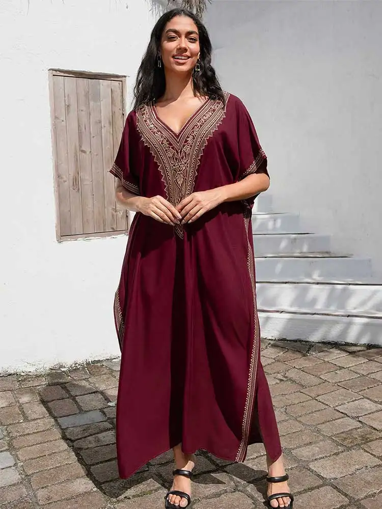 Женское Богемное Платье С Вышивкой