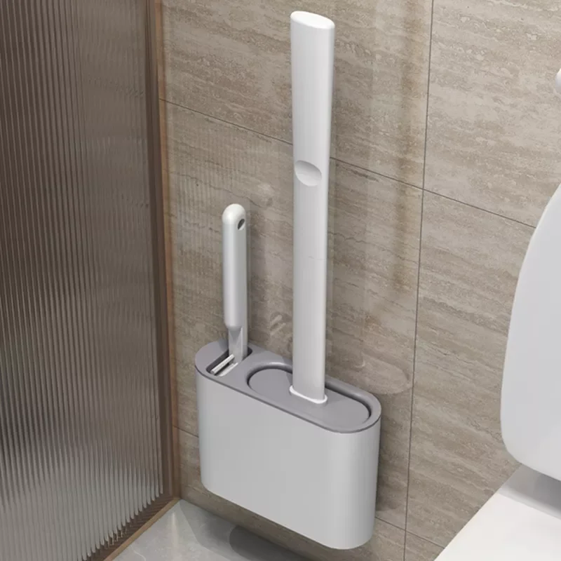 

2023 GURET TPR Toilet Brush Wall-Mounted Silicone Toilet Brush With Holder Drainable Cleaning Tools Home Bathroom Accessories Se