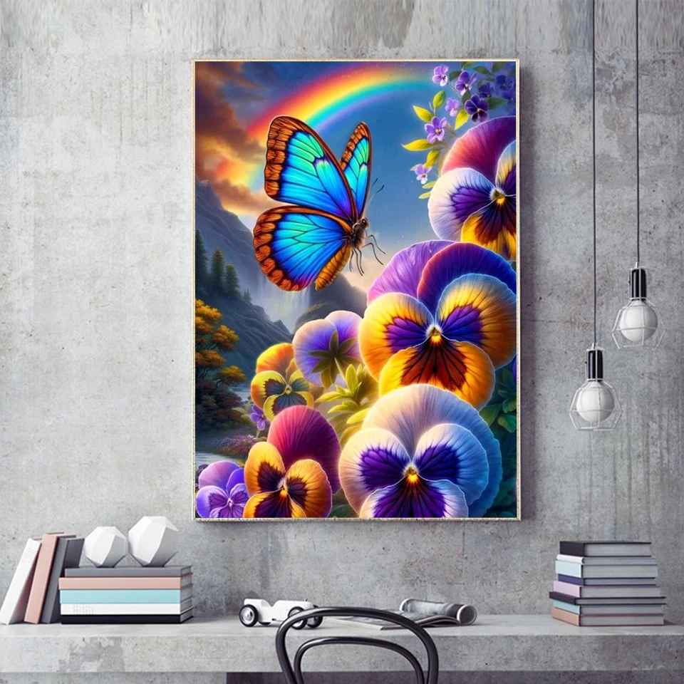 MomoArt 5D DIY Алмазная вышивка бабочка животное крестиком цветок мозаика настенное