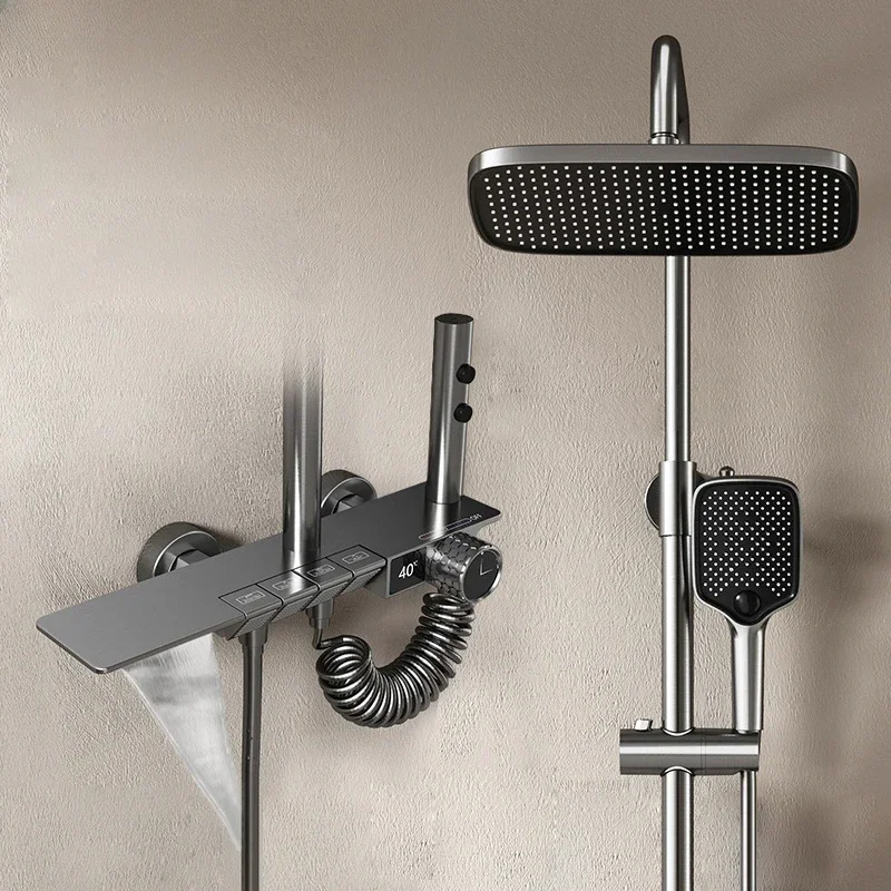 Смеситель для душа и ванны с термостатом ЖК-дисплеем