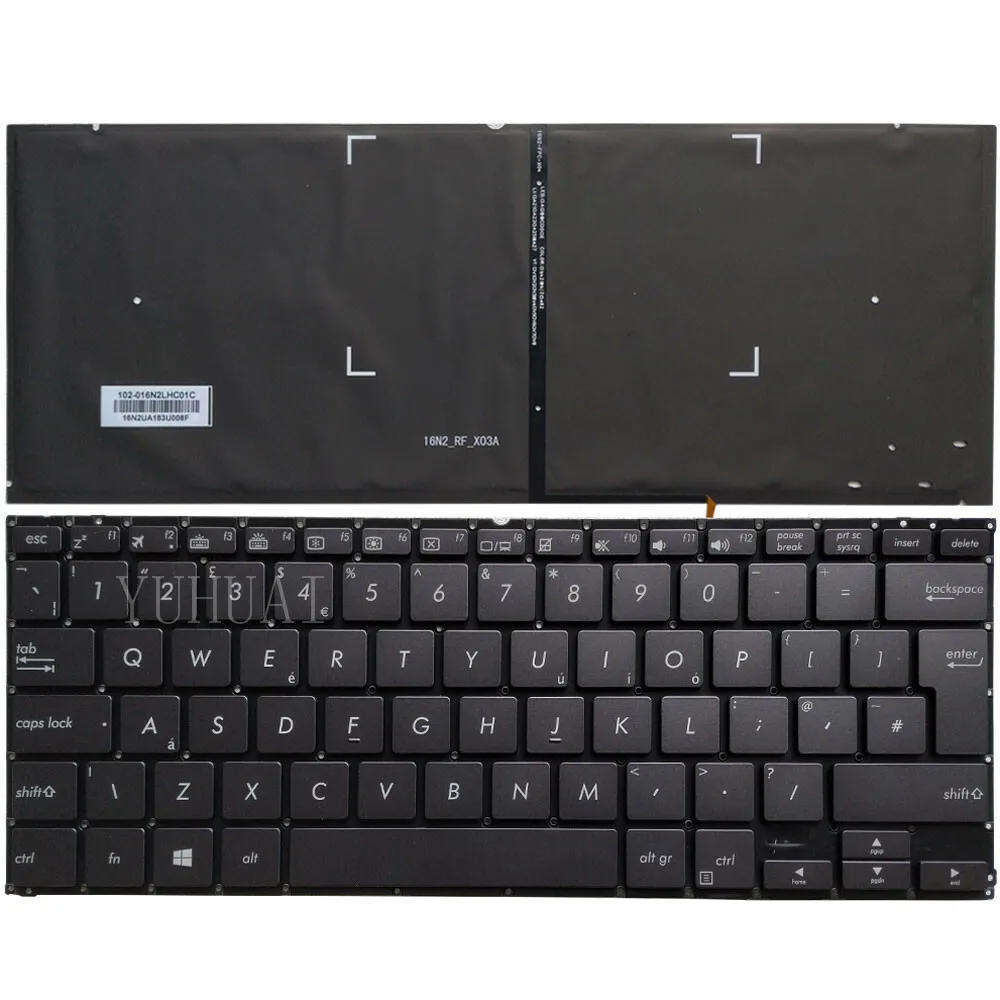 Фото НОВАЯ британская клавиатура для ASUS UX370U UX370UA UX370UAR UX370UAF Q325U Q325UA с подсветкой №1