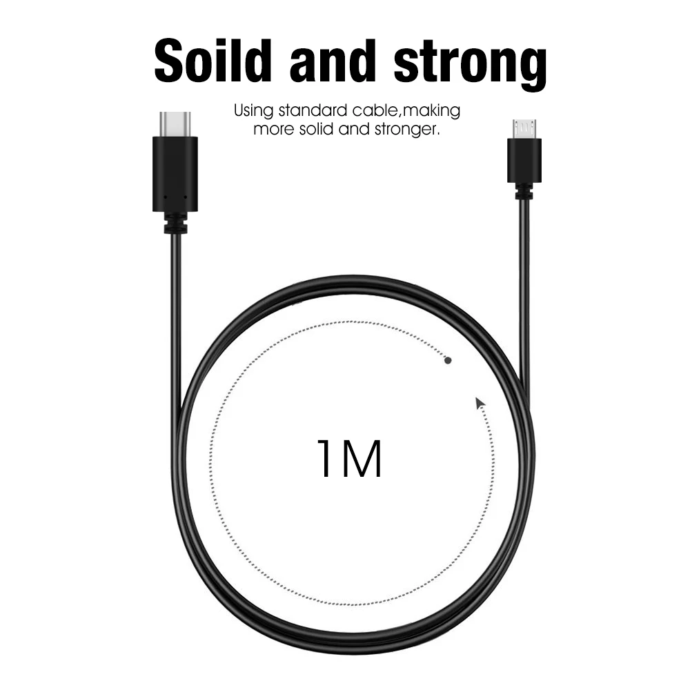 Кабель для зарядки и синхронизации с USB 2 0 Type-C на Micro B 5 контактов 1 м |
