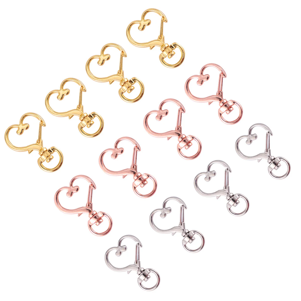 

30 шт., кольцо-держатель для ключей в форме сердца