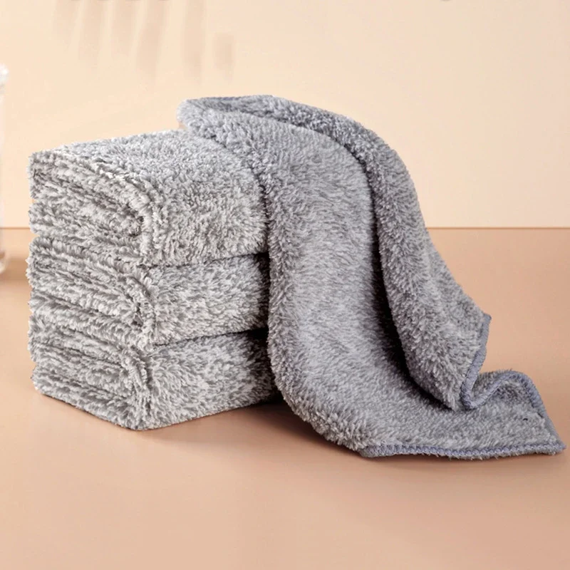 Absorbent Non-stick Oil Rags Pot Dish Washing Wipe Cloth Microfiber Cleaning Cloth Dishcloth Cocina