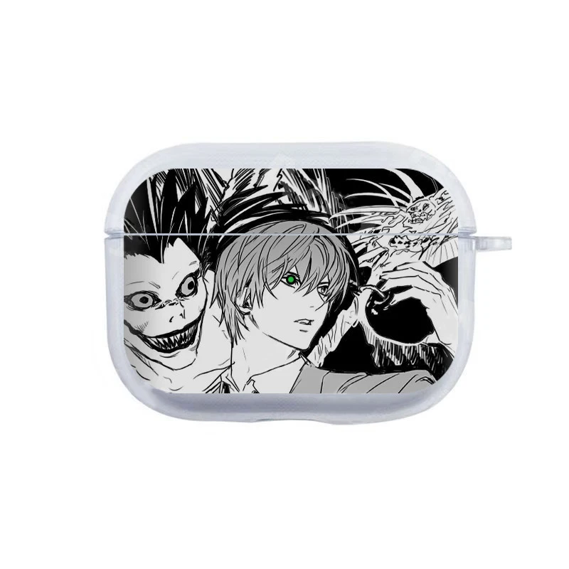 Чехол для наушников Apple AirPods 4 1 2 3 Pro с мультяшным дизайном Death Note: Ягами, Лайт, Лоулайт, Рюк. Защитный чехол для AirPods в стиле аниме. (art.: 3920dc6d42639) - 3920dc6d42639