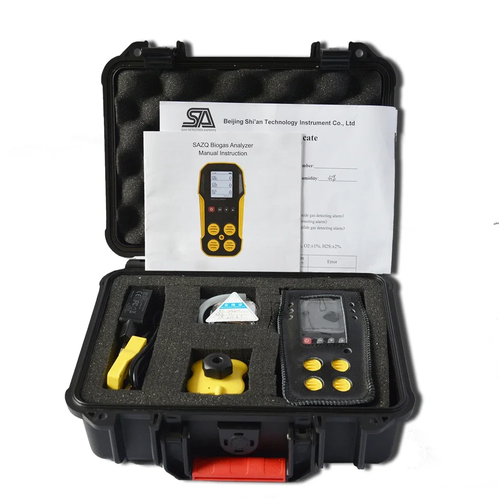 CH4 CO2 H2S O2 Портативный детектор излучения биогаза газа метана CH4/анализатор