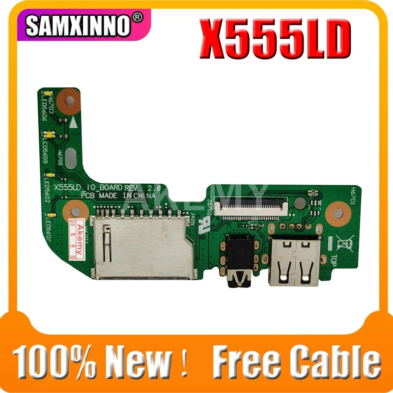 

original for ASUS X555 X555L X555LA X555LD IO USB Audio Jack SD Card Reader Board rev 2.0