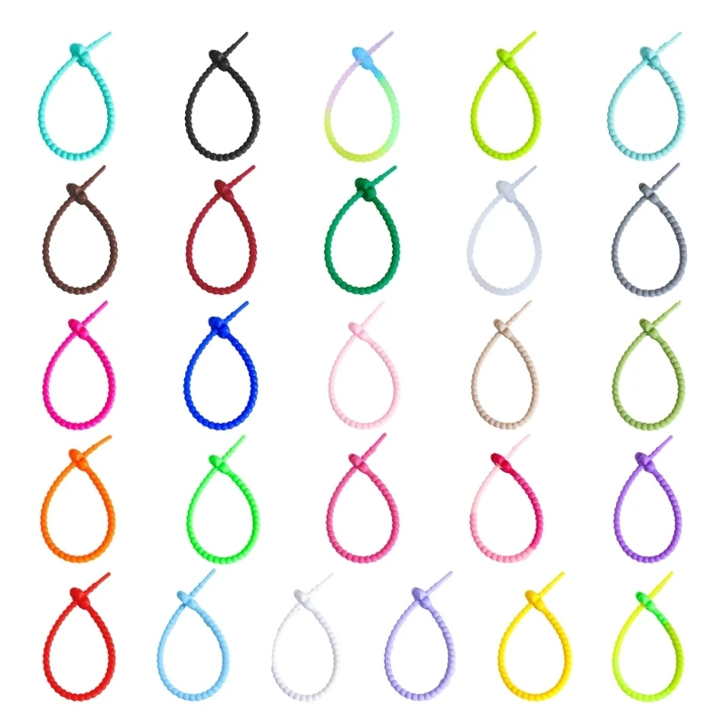

Key Chain Self-Locking Lanyard Strap Candy-Colored Little Flower Silicone Rope