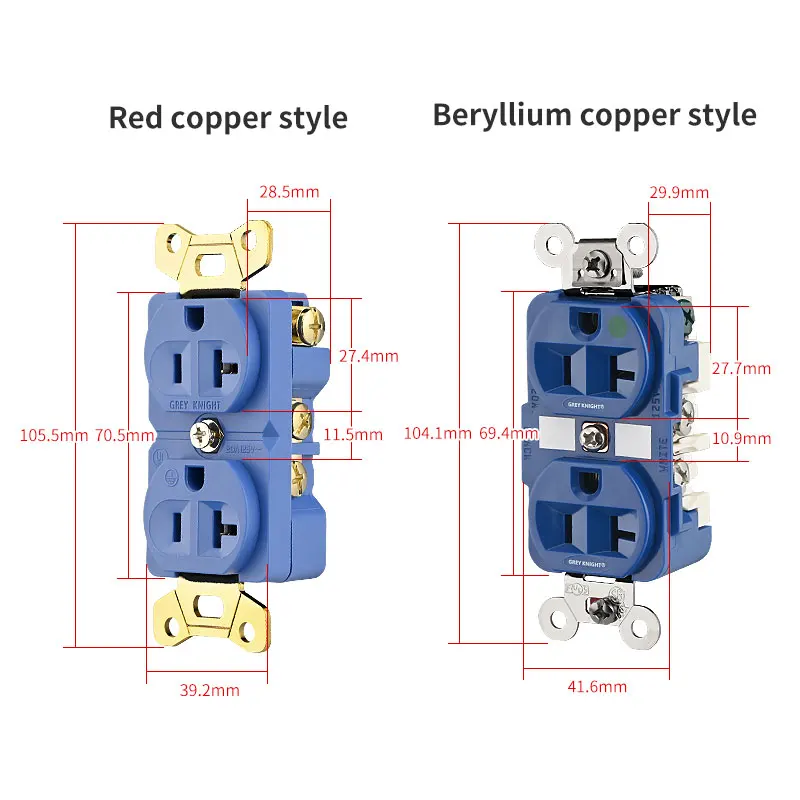 GreyKnight лихорадочный класс Без припоя медная розетка американского стандарта