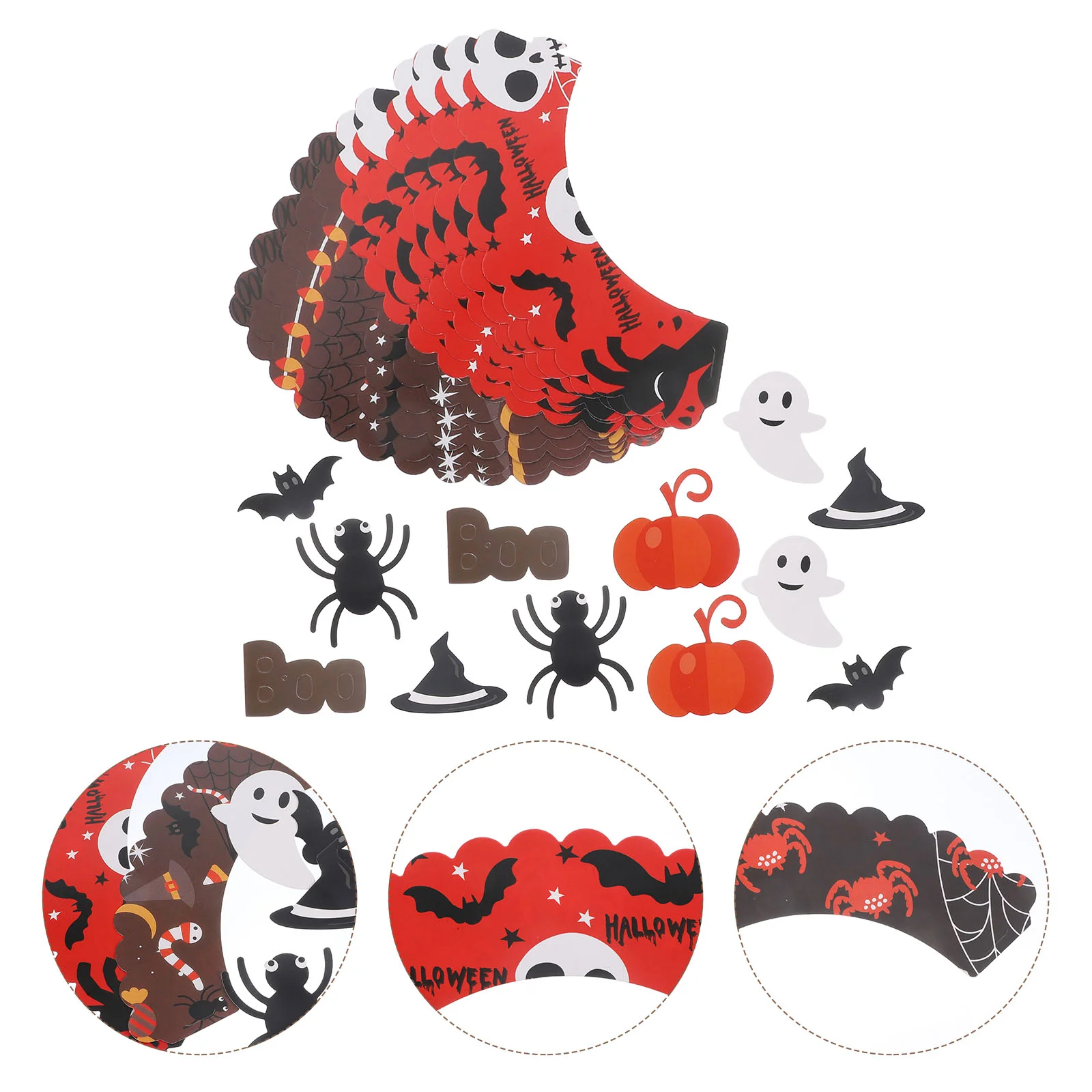 

Baking Topper Cupcake Wrapper Decoration Halloween Pick Decorations Table Toppers