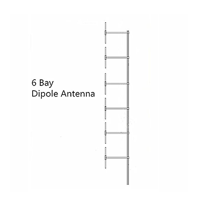 

YXHT 6-bay FM Dipole Antenna ( 6pcs of 1-bay antenna + 6-way power divider + connected wires)