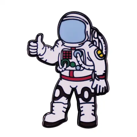 Металлические броши с изображением астронавта космонавта, костюма, пальца вверх, космонавта, куртки, лацкана, броши, значки, изысканные ювел...