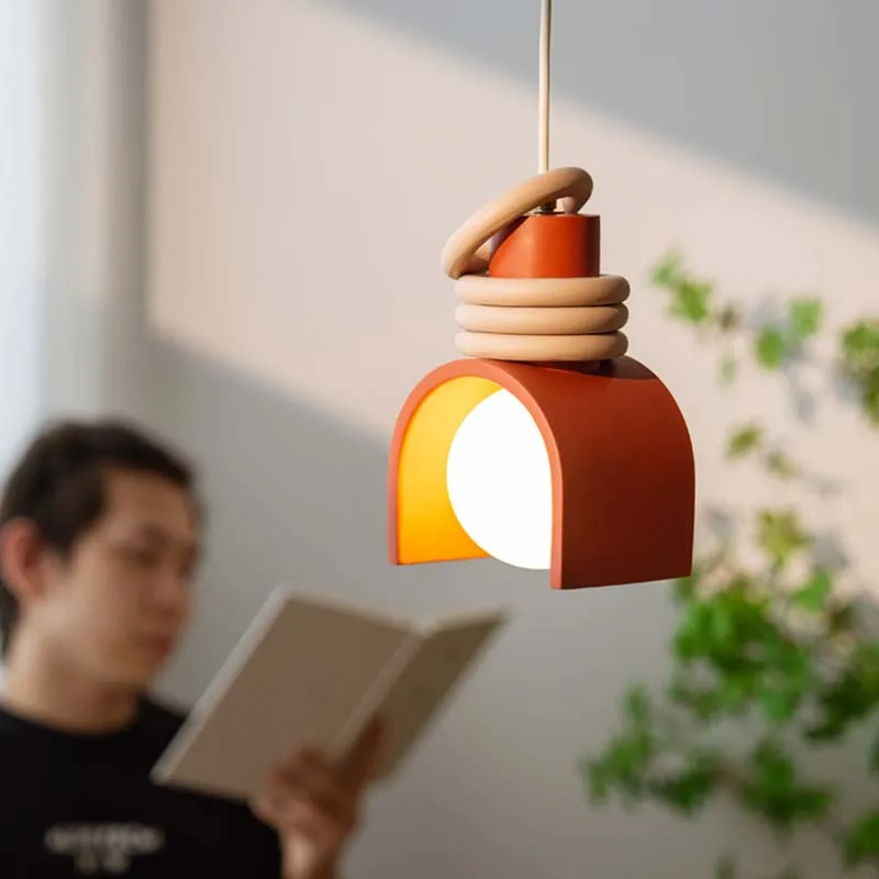 Современная Подвесная лампа для гостиной столовой кабинета спальни полимерная