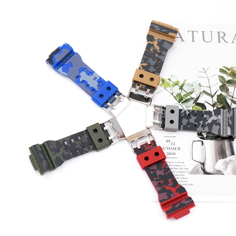Camo Resin band Suitable for Casio G-shock GA110 120 140 GD120 GLS-100 GAX100 Men's and women's strap Watch accessories