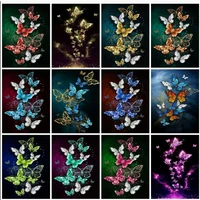 butterfly pattern 5d diy diamond painting cross ctitch kits color butterfly diamond art mosaic embroidery painting art home deco