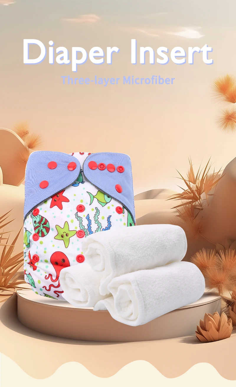 

Детские подгузники из микрофибры, 3 слоя, 100% микрофибра, 10 шт./лот