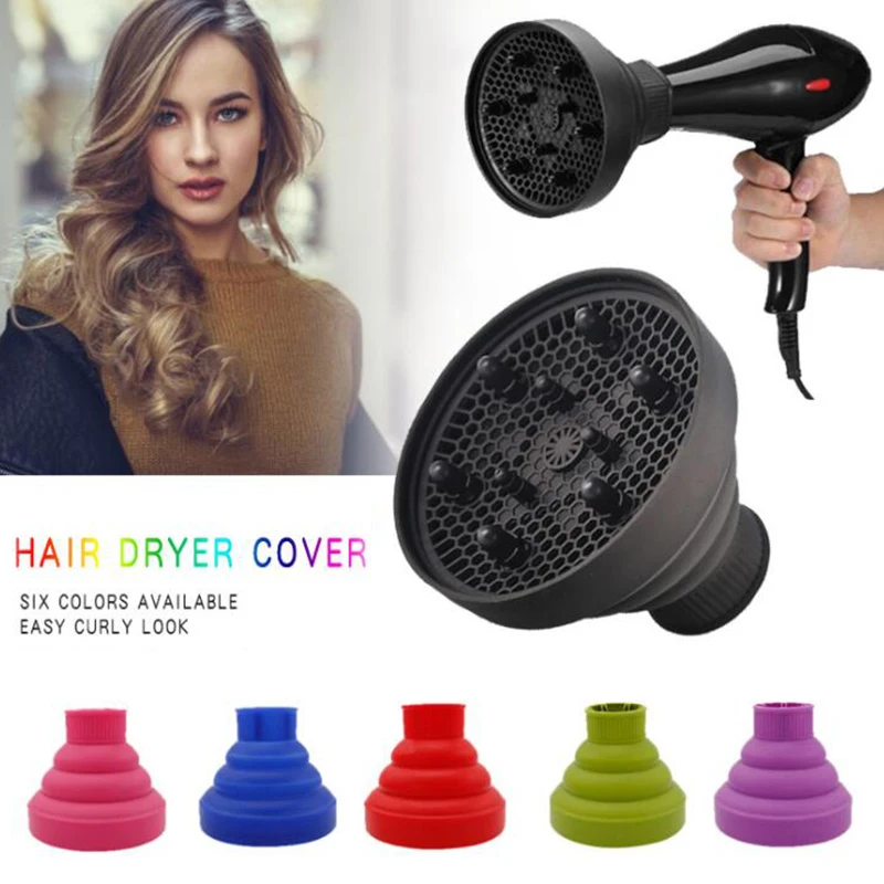 

Collapsible Hairdryer Diffuser Cover Hairdryer Accessories High Temperature Resistant Silica Gel Hairdressing Salon Tools New