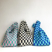 2022 korean women bag niche design knitting bag sexy tricolor handbag fashion trend hand bag armpit lady bag