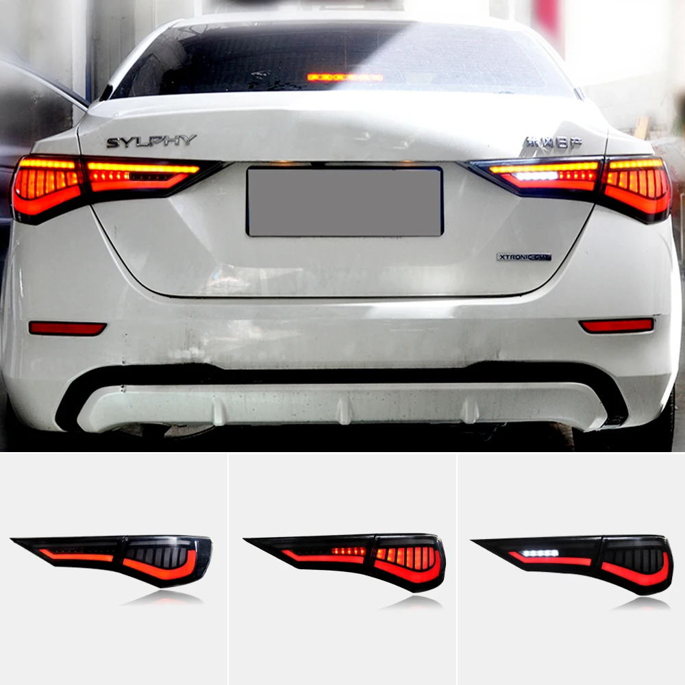 

Car styling LED Taillight For Nissan Sylphy Sentra Pulsar 2019 2020 2021 Tail Lights Rear Lamp LED dynamic turn signal taillamp