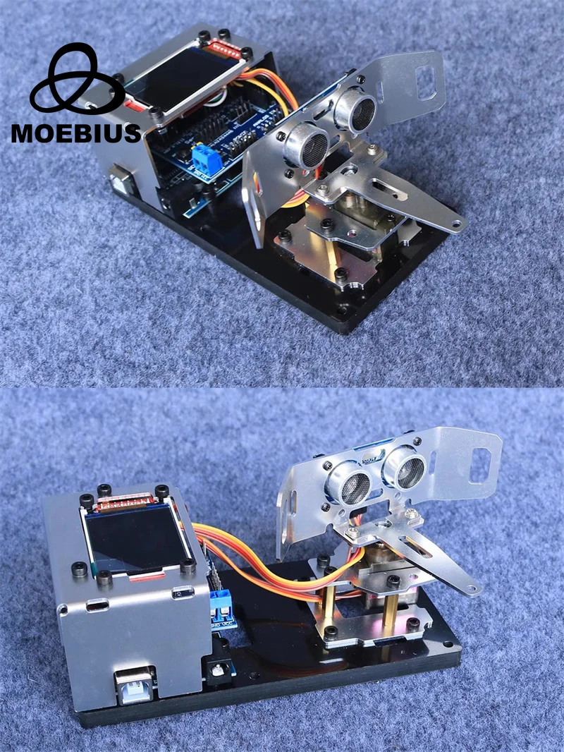 Фото Arduino ультразвуковой радар-детектор робот-генератор DIY обучающий комплект для программирования в средней школе игрушка-стебель №2