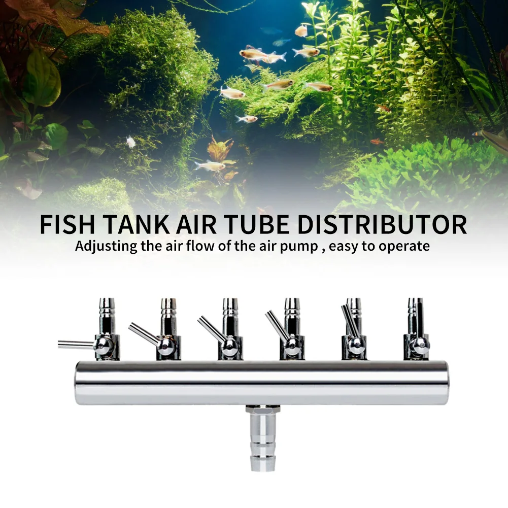 

Распределительный клапан из нержавеющей стали для аквариума, 2/4/6/8/10 каналов