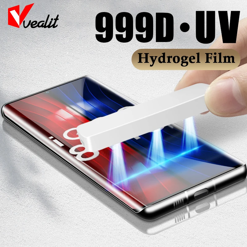 

999D UV Hydrogel Film For Vivo iQOO 8 9 Pro Z1 Z1X Z5 U3 U5 V21 Screen Protector On Vivo X Note X80 X70 X60 Pro Plus Not Glass