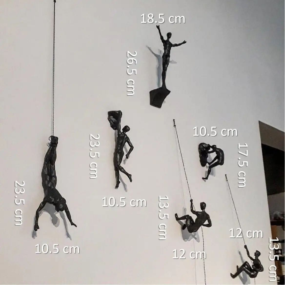 1PC Rock Climbing Character Sculpture Wall Hanging Background Climbing Man Art Hanging Climbing StatueWall Decor Dropshipping
