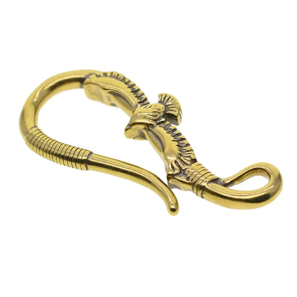 

Phoenix Brass Keychain Hook Biker Wallet Fob Clip Motorcycle