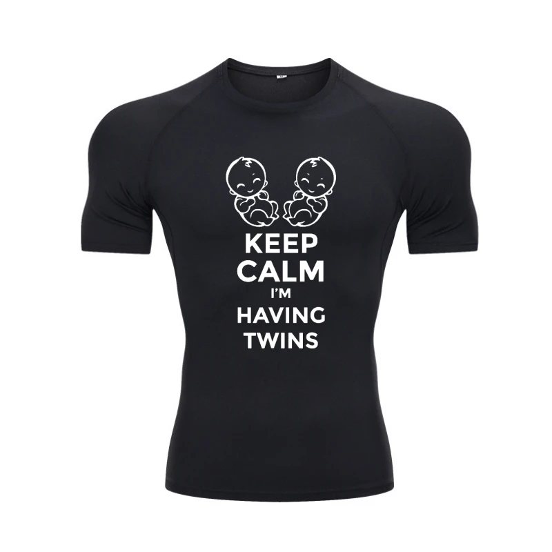 

Футболка для беременных, с надписью Keep Calm, я беру близнецы, оптовая продажа мужских футболок, хлопковый топ, футболки Cosie