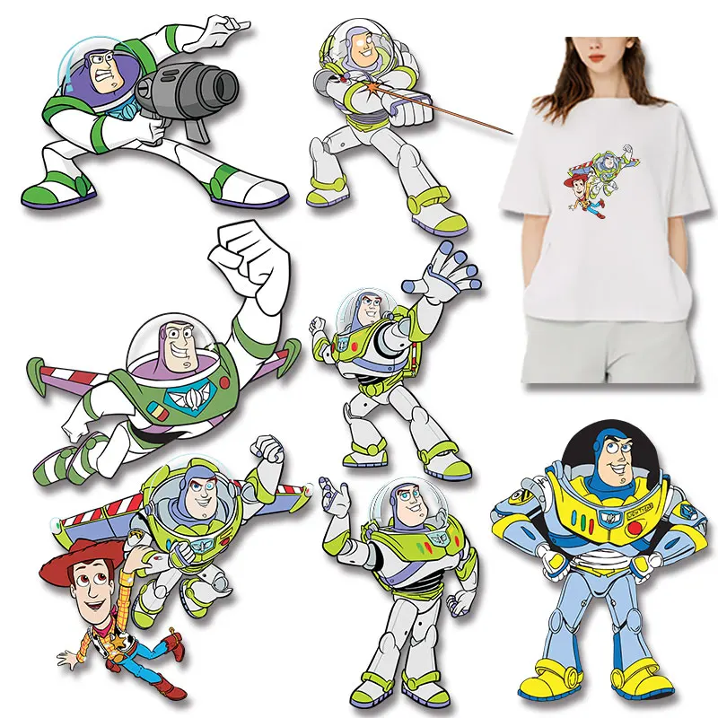 

Термотрансферная нашивка для одежды, История игрушек мультфильма, с рисунком, смываемая