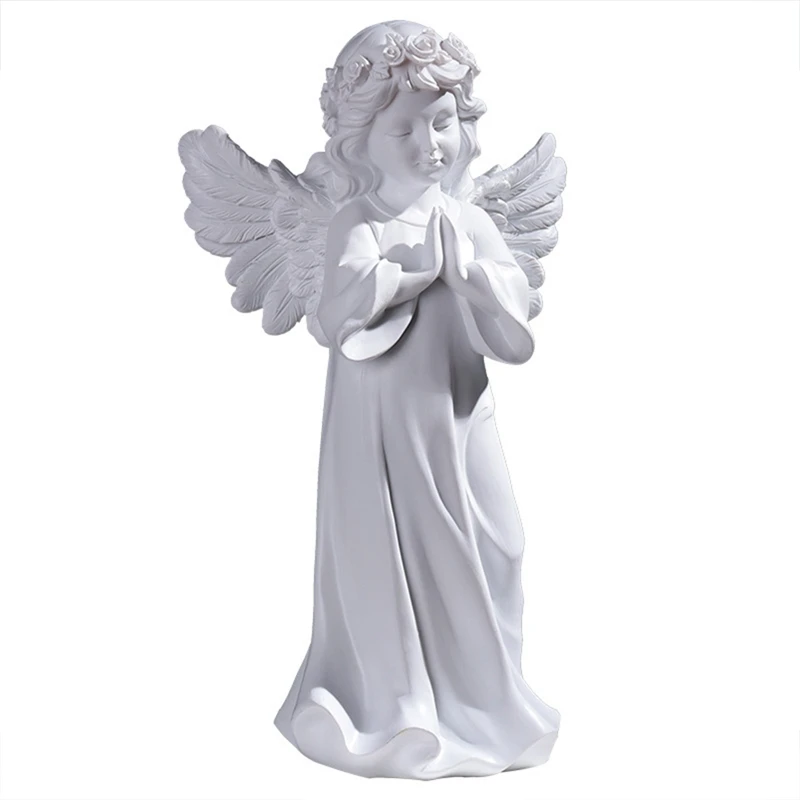 

Nordic Resin Angel Statue Ornament Cute Sculpture Modern Art Miniature Figurines Fairy Garden Home Decoration