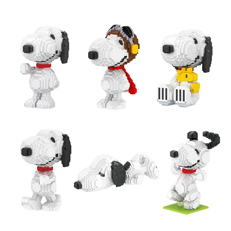 

Фигурки героев аниме Moc Creative Snoopy, милые строительные блоки, микро-кубики Daimond, сборные игрушки «сделай сам» для детей, подарки
