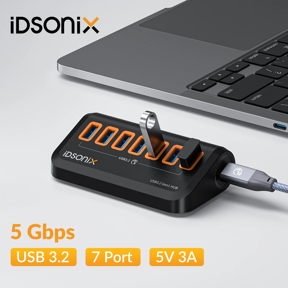 

USB-разветвитель iDsonix с 7 портами USB 3,0, USB Type-C на USB 3,2