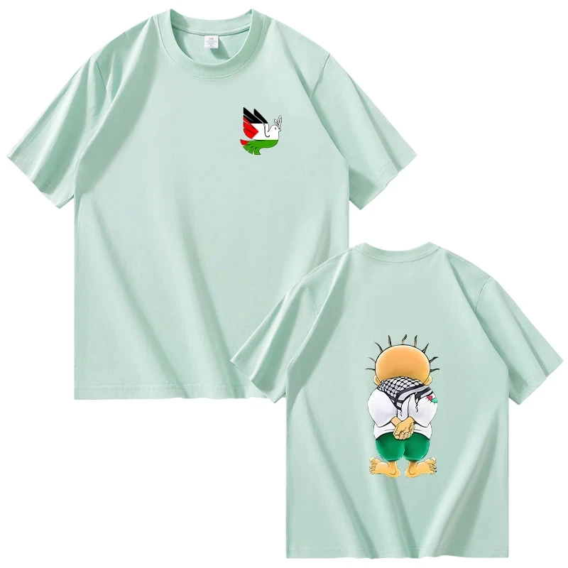 Повседневная хлопковая футбольная рубашка Handala с короткими рукавами для мужчин и