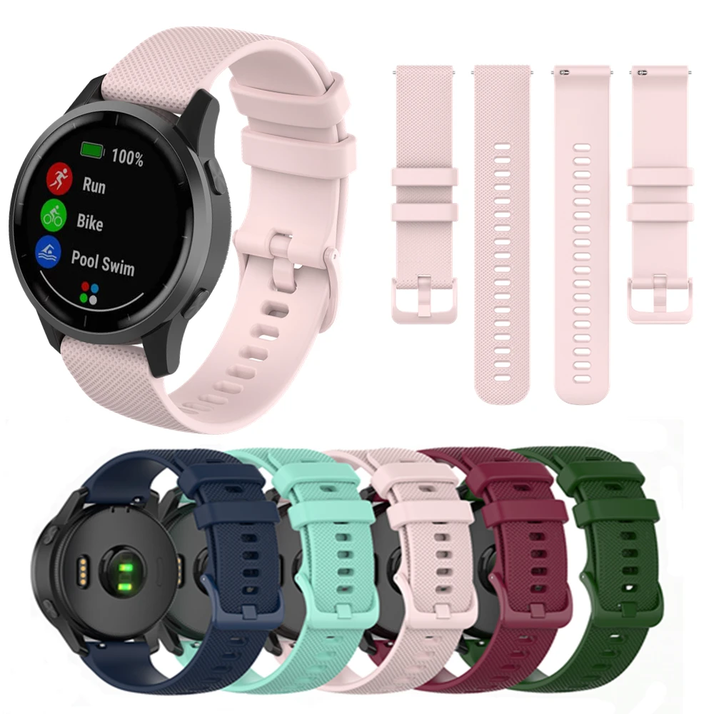 

Для Garmin Вену 2 / 2S ремешок для наручных часов силиконовые спортивные Strap18 20 мм/22 мм браслет на запястье для Vivoactive 3 / 4/ 4S аксессуары для смарт-бр...