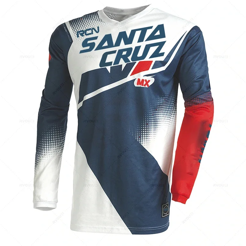 Rcn Santacruz Mx трикотажные изделия для скоростного спуска MTB велосипедные рубашки Offroad