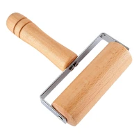 practical non stick wheel design for dough rolling rolling pin wood kitchen noodle shop kitchen accessories