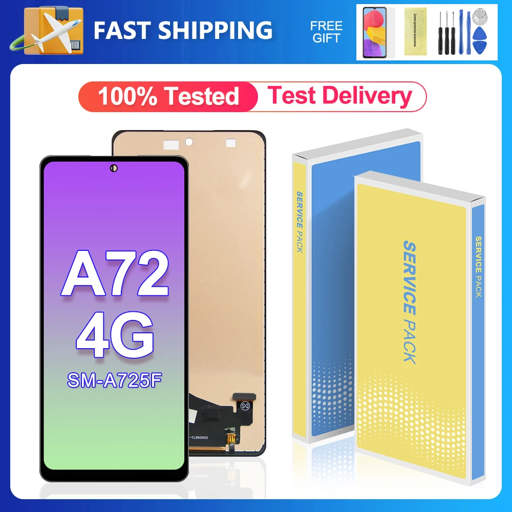 A72 High Quality 100% Test For Samsung Galaxy A72 4G LCD Display Touch Screen Digitizer Assembly For Samsung A725 A725F A725F/DS